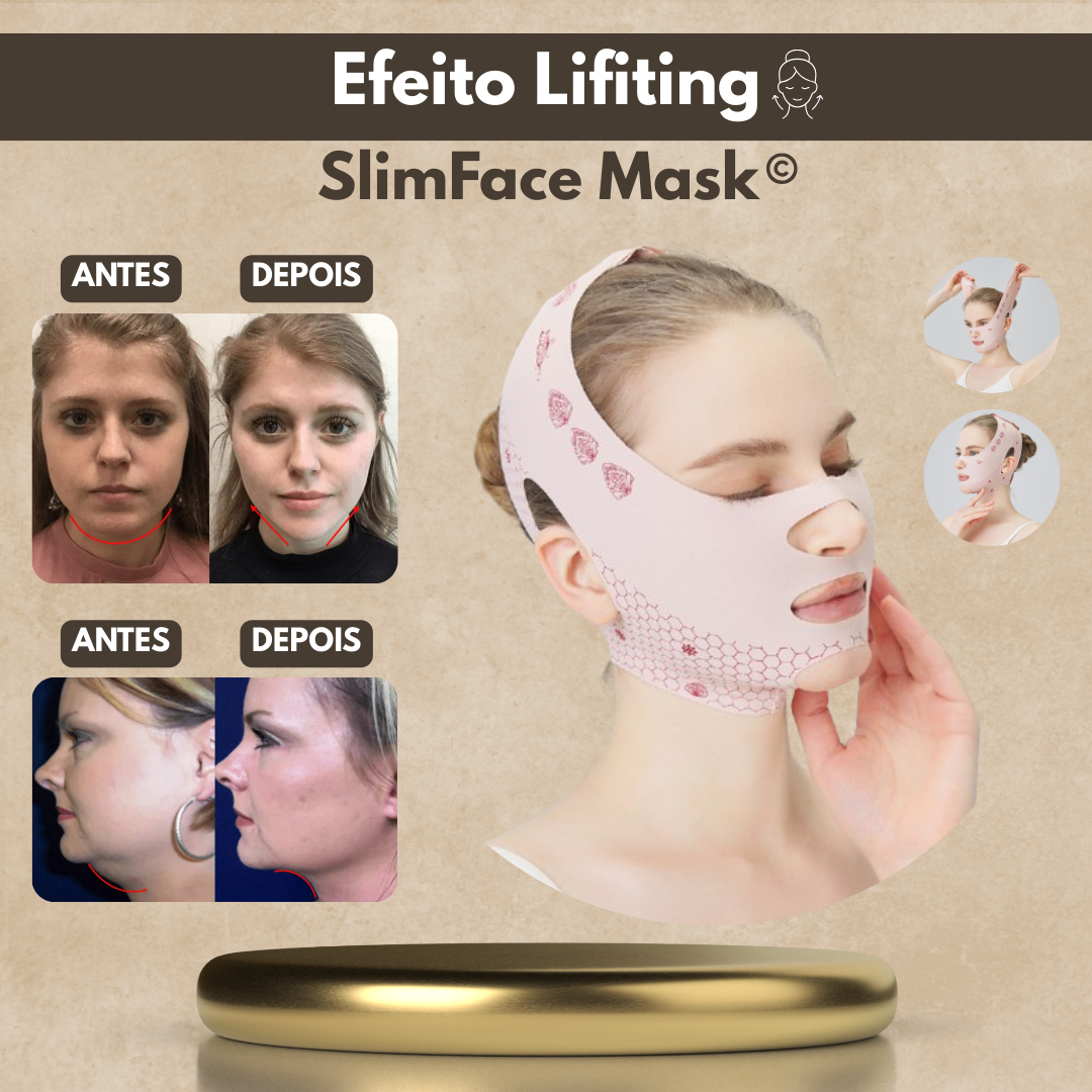 SlimFace Mask – Modela Mandíbula, Diminui Papada e Realça sua Beleza