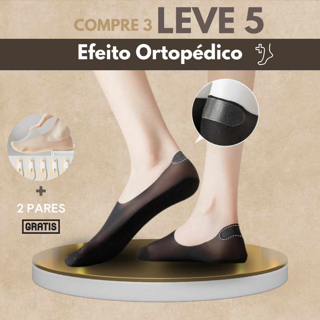 Meias Invisíveis Ortopédicas StepConfort© – SOMENTE HOJE COMPRE 3 LEVE 5