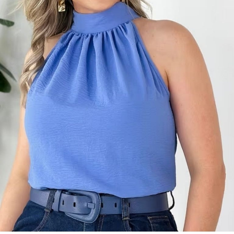 Blusa Annabelle – Elegância Minimalista com Toque Moderno