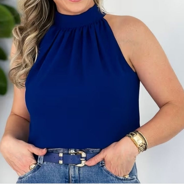 Blusa Annabelle – Elegância Minimalista com Toque Moderno