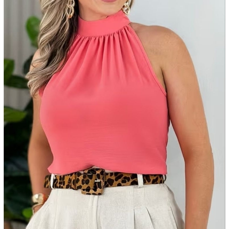 Blusa Annabelle – Elegância Minimalista com Toque Moderno